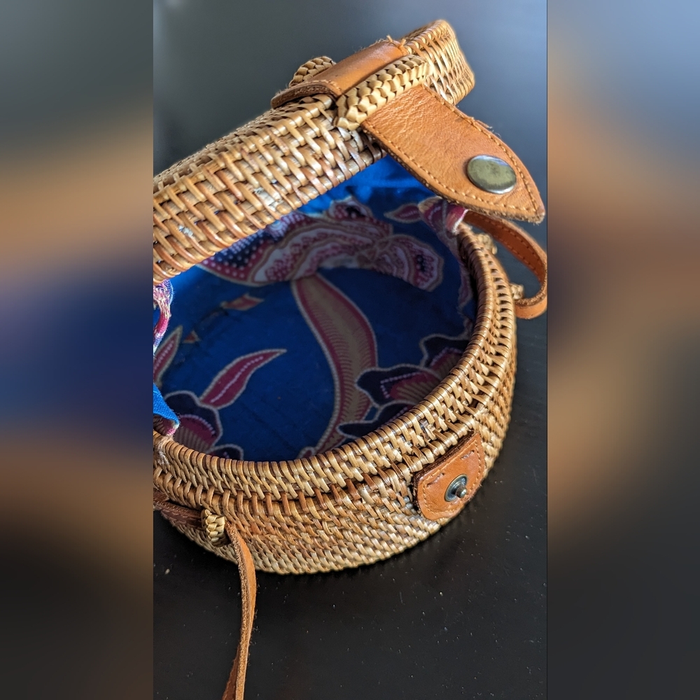 Rattan Round Bag
